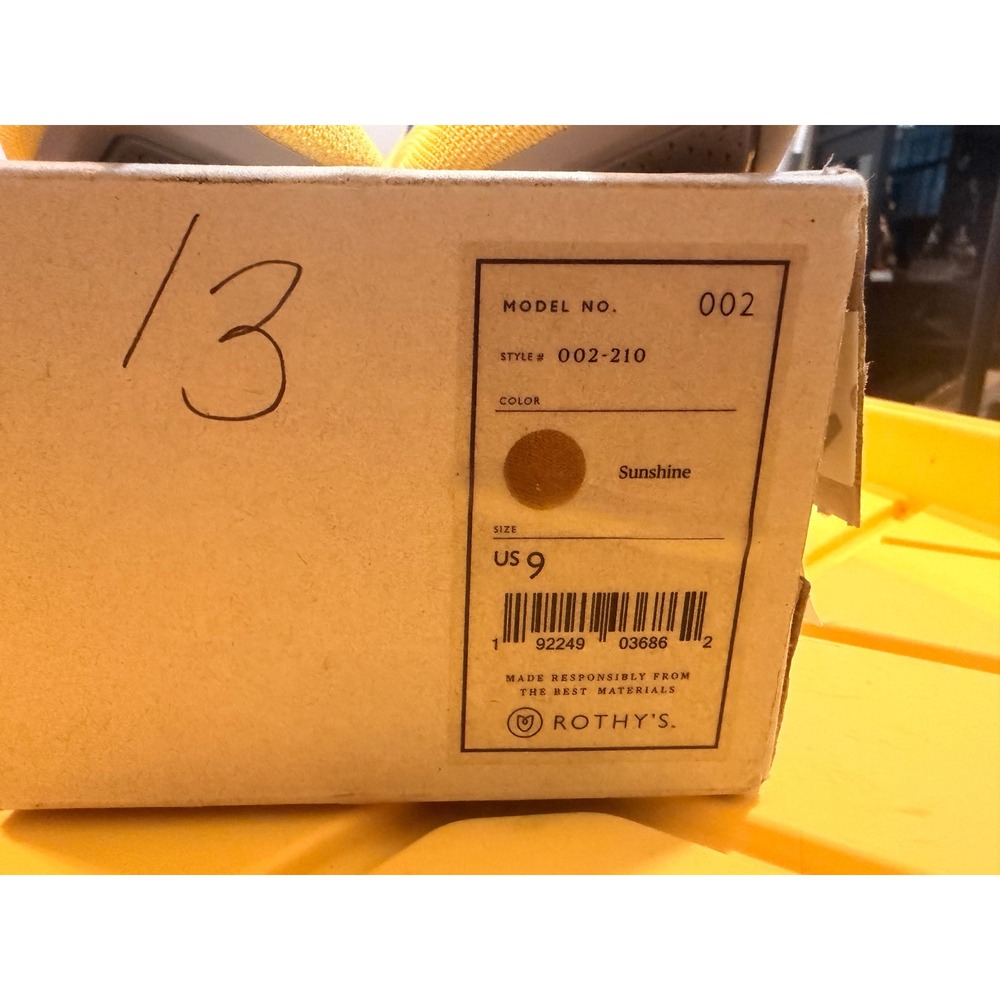 Rothys The Point Sunshine Yellow Pointed Toe Flats 002-210 Womens Size 9 - Picture 3 of 5